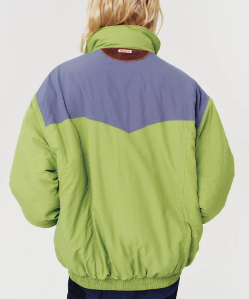 COLOR BLOCK MOUNTAIN PADDING JUMPER GREEN