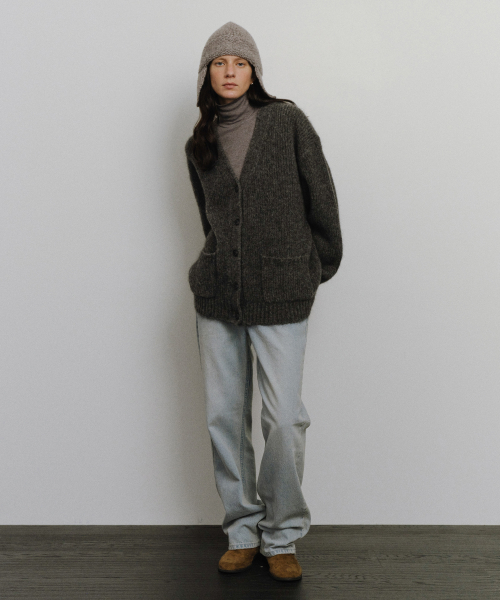 Fog washed straight denim