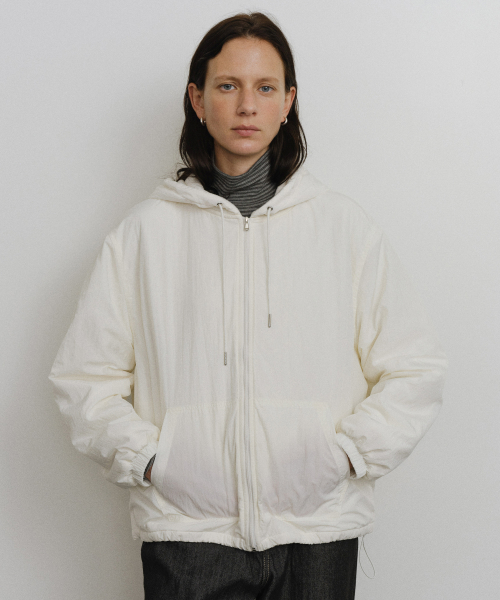 Warmth hooded zip-up