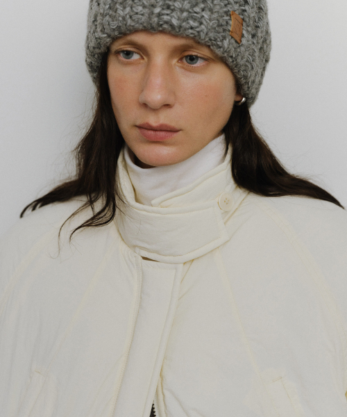 Casual half padded jumper_Cream