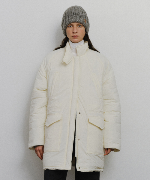 Casual half padded jumper_Cream