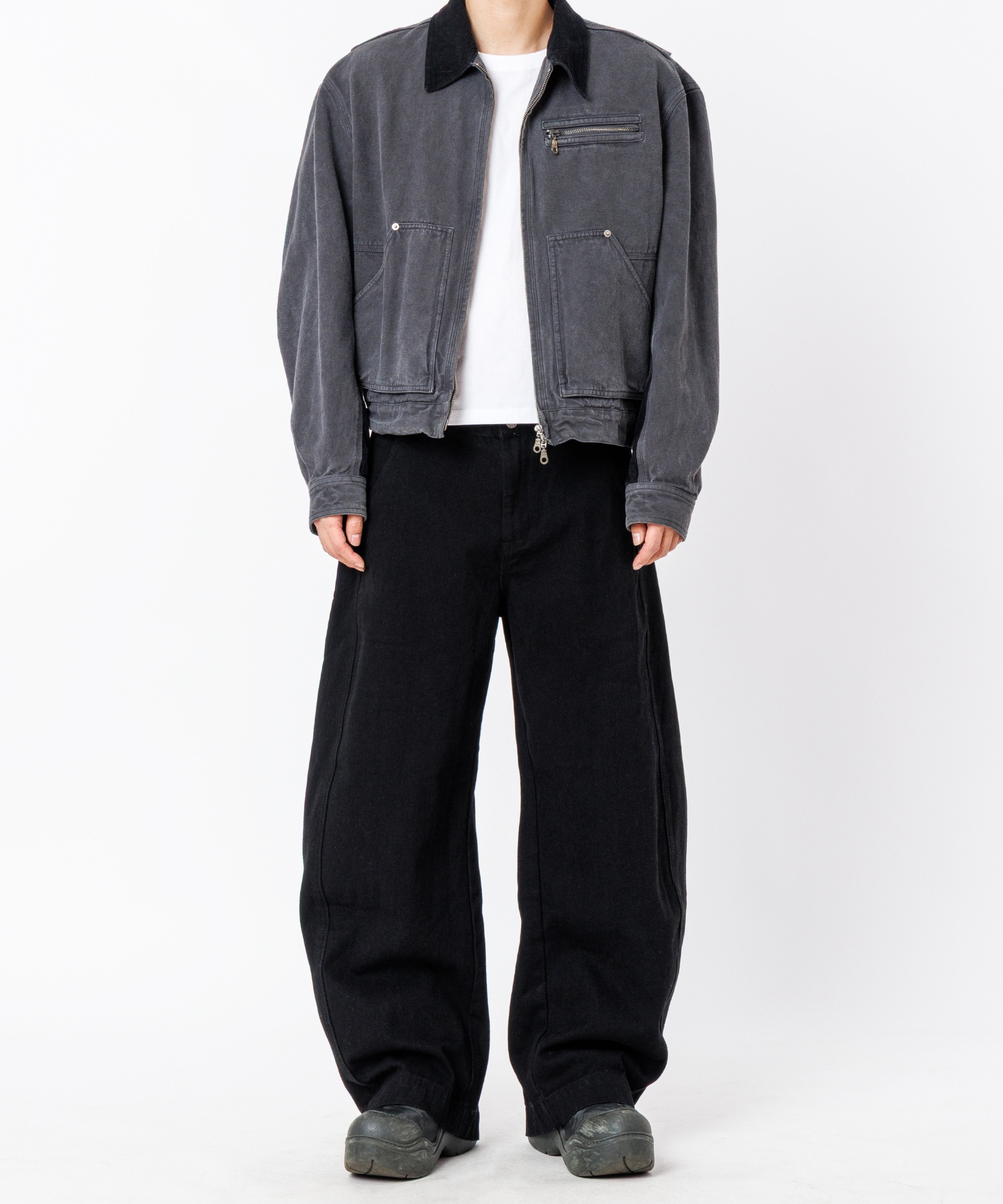 curved baggy balloon fit(black)
