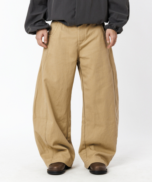 curved baggy balloon fit(beige)