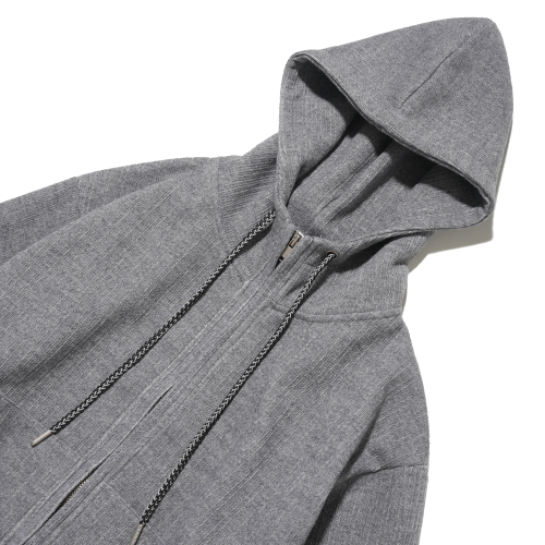 Side String Hoodie zip-up Gray