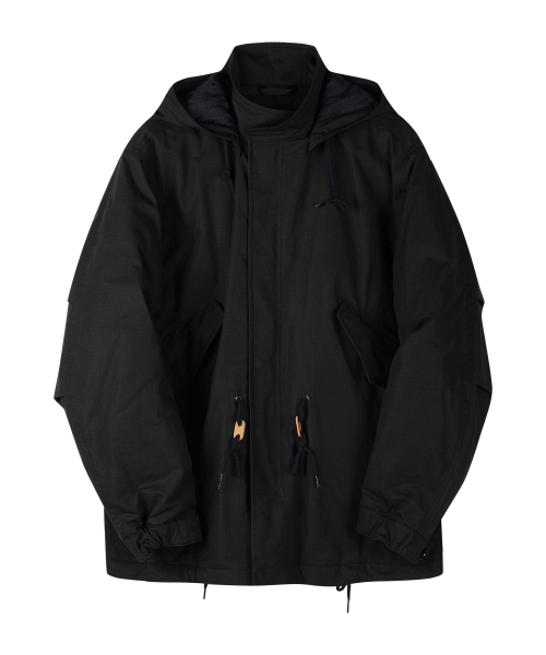 Плотная короткая парка модс (Black)