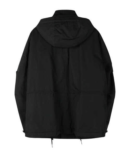 Плотная короткая парка модс (Black)