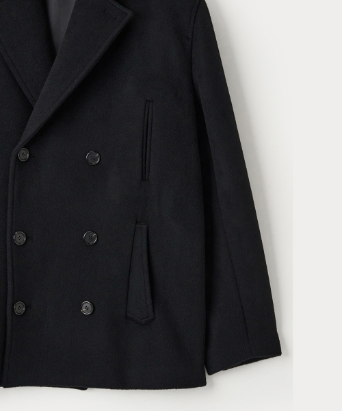 ANEMONE PEA COAT - BLACK