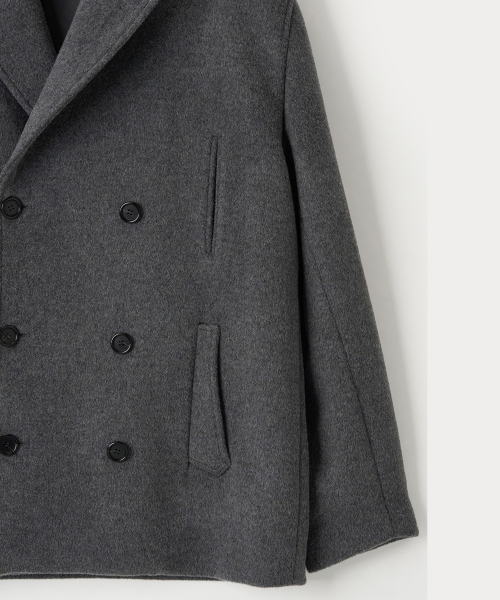 ANEMONE PEA COAT - CHARCOAL