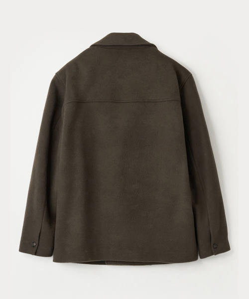 ANEMONE PEA COAT - COCOA