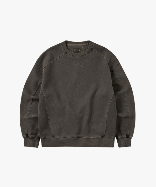 Асимметричный пигментный плотный свитшот Charcoal Brown : RADIANT135