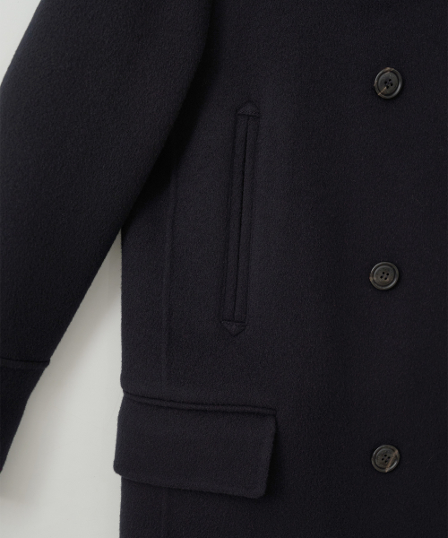 w. Charlotte Pea Coat (Dark Navy)