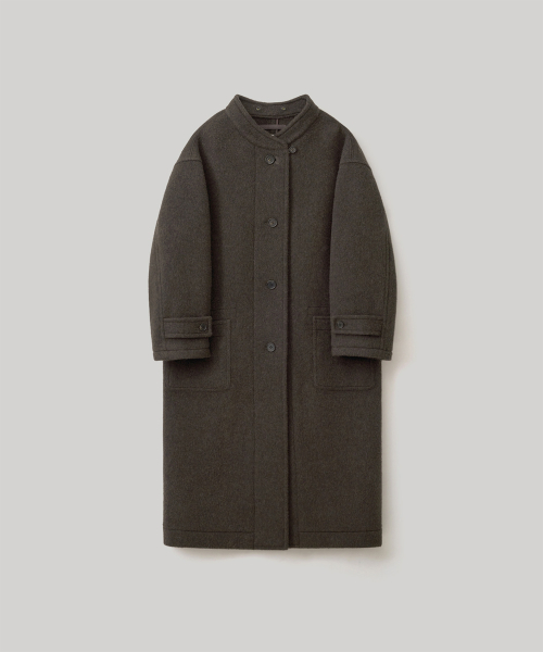 w. Clair Detachable Hooded Coat (Heather Brown)