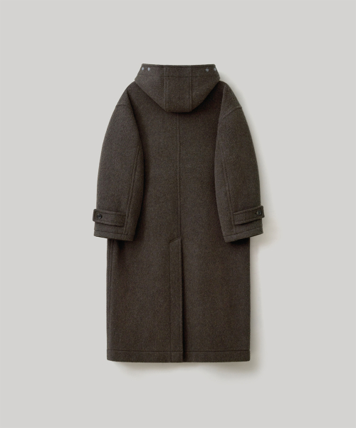 w. Clair Detachable Hooded Coat (Heather Brown)