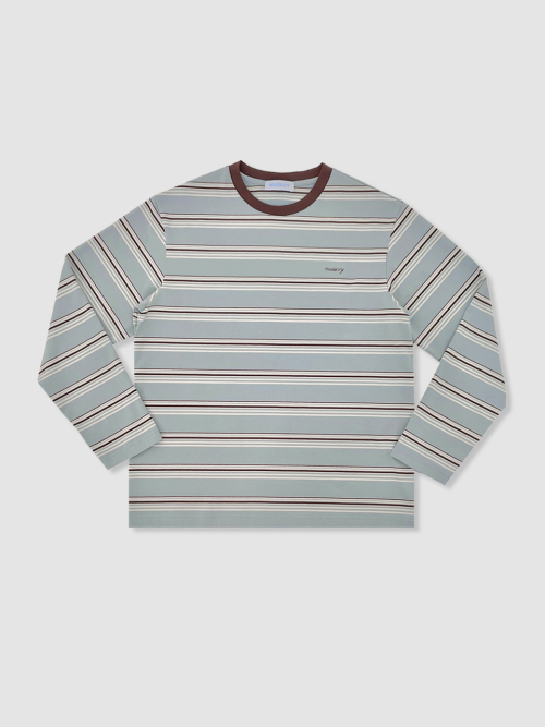 Loose Stripe Long T-Shirt_Blue