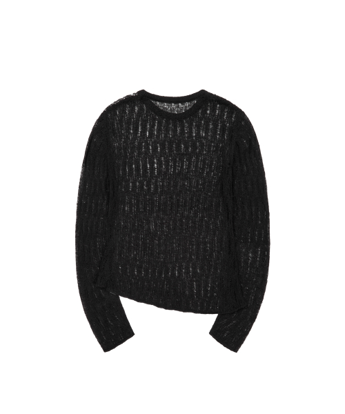 See-Through Knitted Long Sleeve (Black)