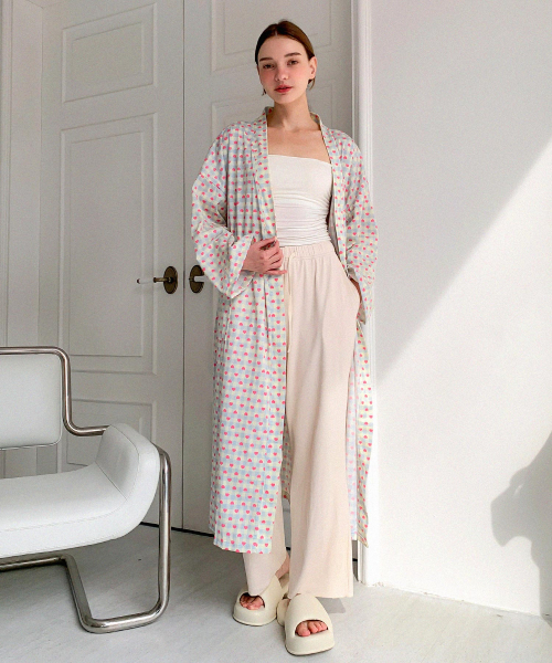 Romi Heart Check Robe