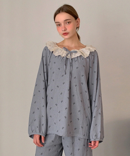 Mono Ribbon Dot Pajamas Set