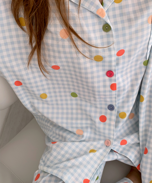 Puppy Dot Pajamas Set