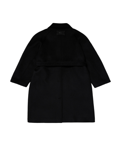 CASHMERE BLEND OVERFIT LONG COAT IN BLACK