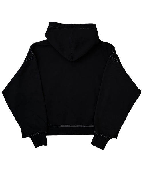 Худи на молнии Frankie Joe Garment Dying Black