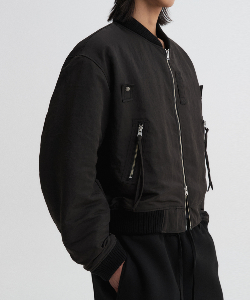 Стёганый MA-1 бомбер Base Padded — Black