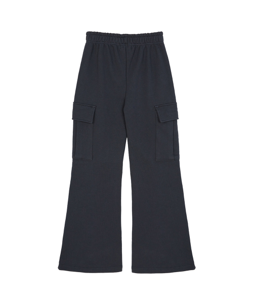 CARGO BANDING FLARE PANTS-2COLOR