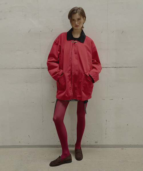 COTTON HALF WORK JACKET (RED)