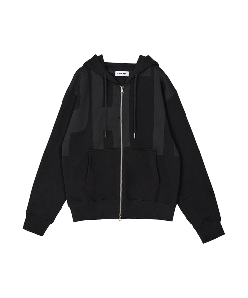 LOGO GRAPHIC OVER HOODIE ZIP-UP-2COLOR