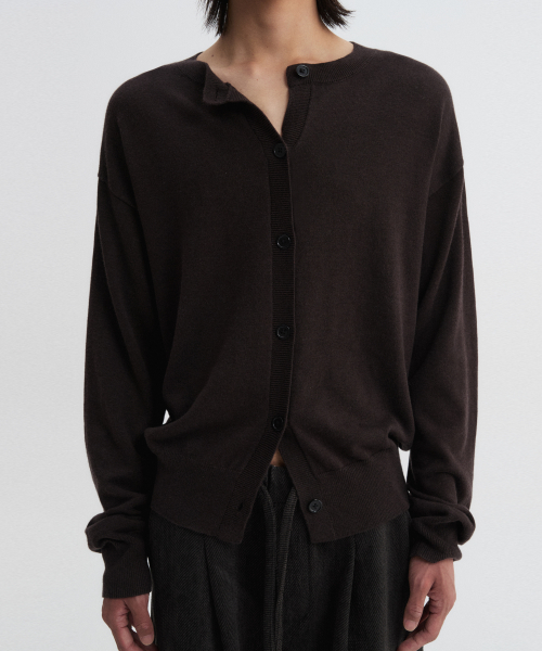 Укороченный кардиган из шерсти Brown