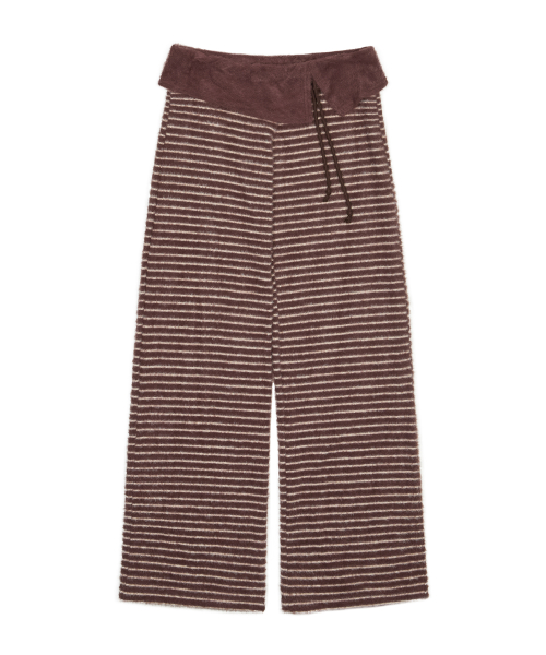 L21 COZY PLUFFY KNIT PANTS(BROWN CAMO)