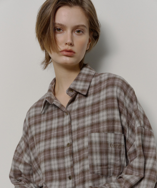 FLANNEL CHECK SHIRT (BROWN)