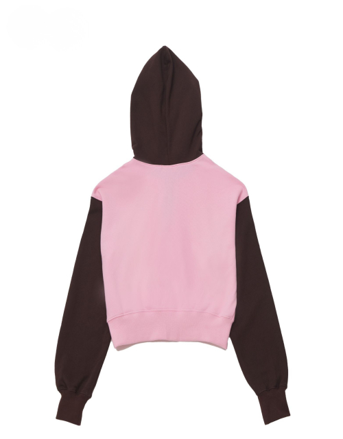 Кроп-худи на двухсторонней молнии Lotti (Pink Brown)