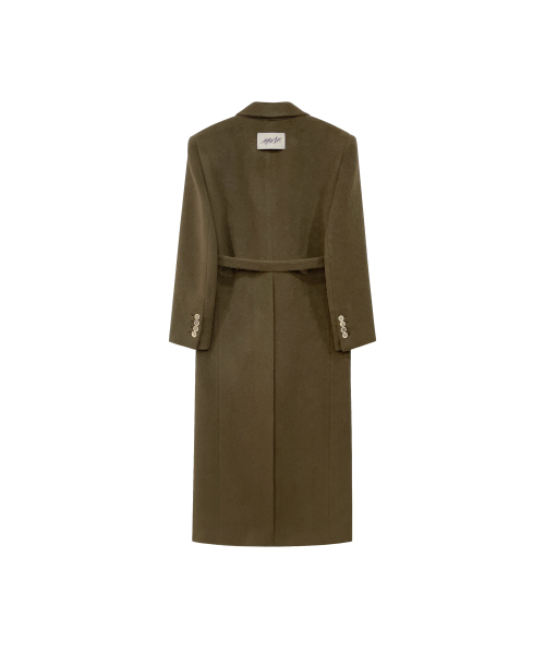 Wool minimal long coat