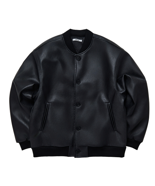 Куртка из искусственной кожи на пуговицах [Black]
