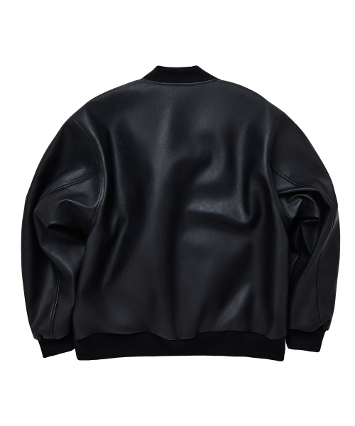 Куртка из искусственной кожи на пуговицах [Black]