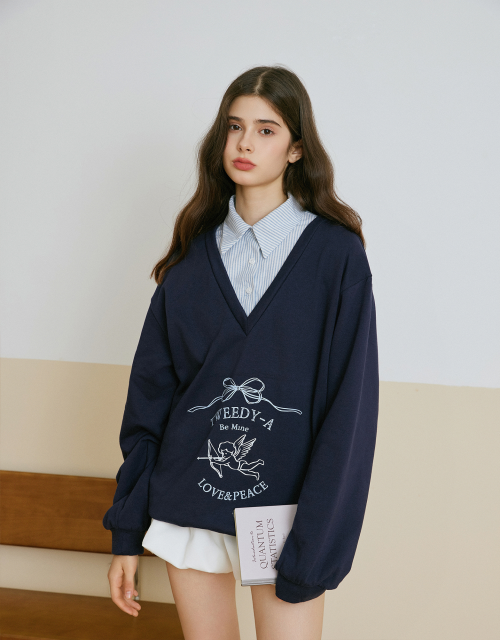 Свитшот-рубашка с логотипом Street Layer Navy