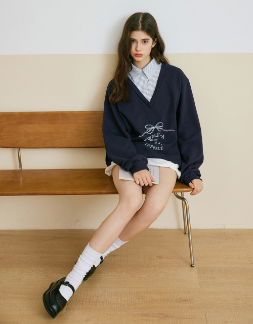 Свитшот-рубашка с логотипом Street Layer Navy