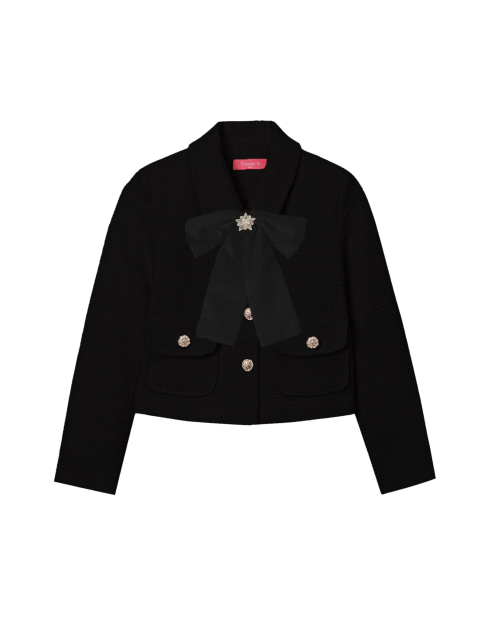 Базовый твидовый жакет Black