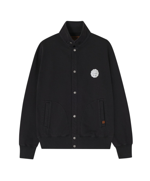 SNAP SWEAT CARDIGAN VINTAGE BLACK