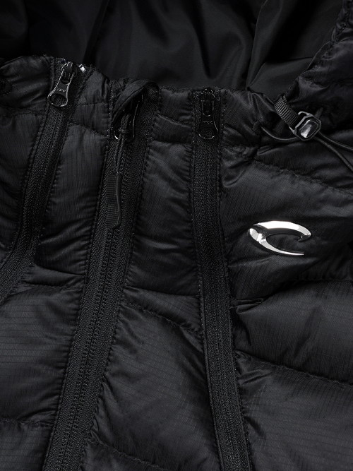 Light Duck Down Hood Padding - Black