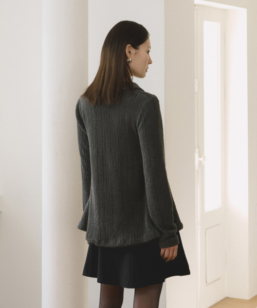 COC VNECK COLLAR T-SHIRT CHARCOAL