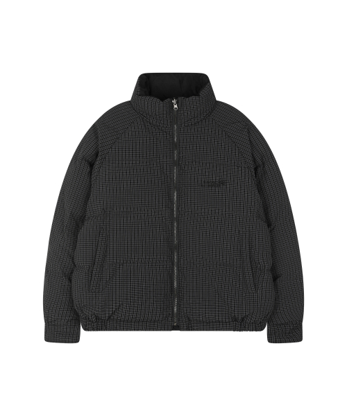 CHECK REVERSIBLE DOWN PUFFER NAVY