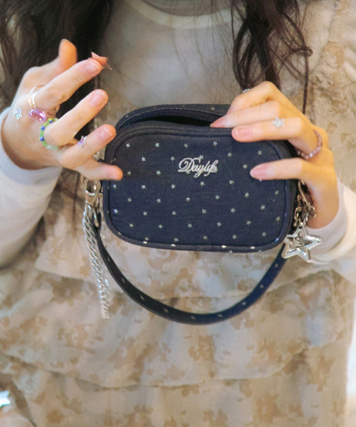SQUARE MINI CROSS BAG (DENIM)