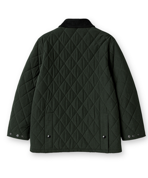 RIPSTOP DIAMOND QUILTED HUNTING JACKET (D/GREEN)
