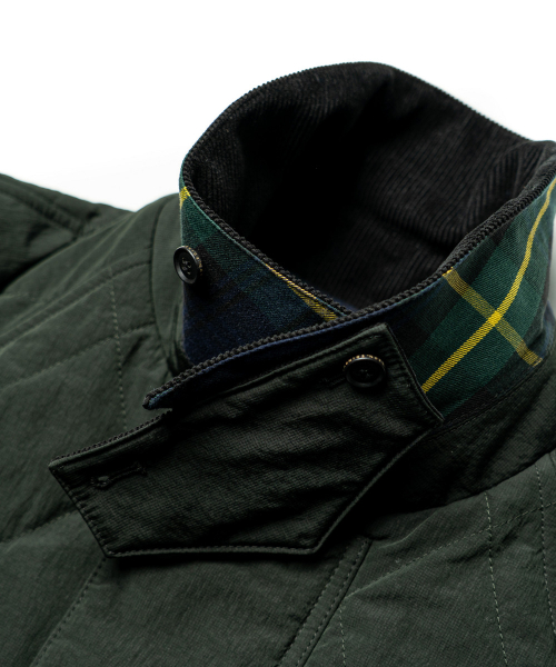RIPSTOP DIAMOND QUILTED HUNTING JACKET (D/GREEN)
