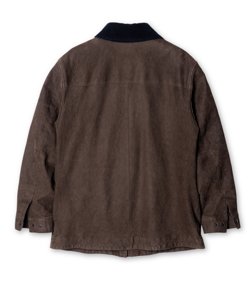 LAMB NUBUCK WASHING HUNTING JACKET (D/BROWN)