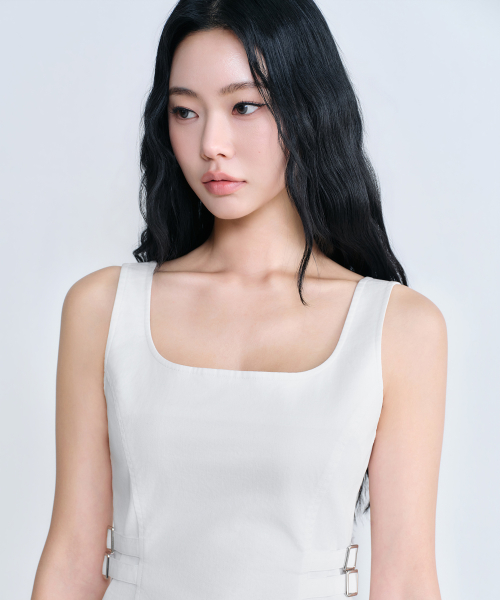 [Unbound Girl] Women's Pleated Mini Dress [White] thumbnail 3
