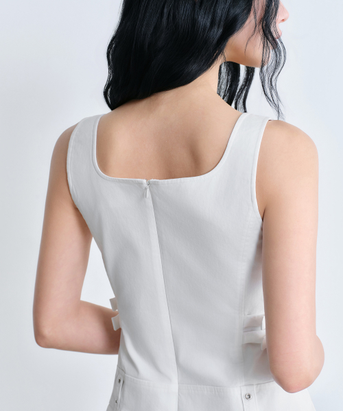 [Unbound Girl] Women's Pleated Mini Dress [White] thumbnail 4