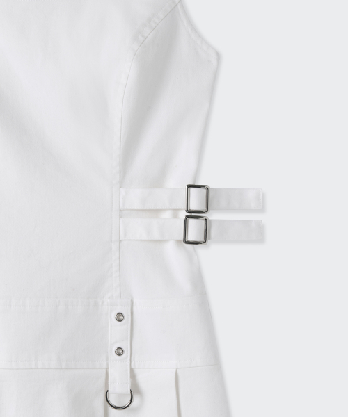 [Unbound Girl] Women's Pleated Mini Dress [White] thumbnail 5