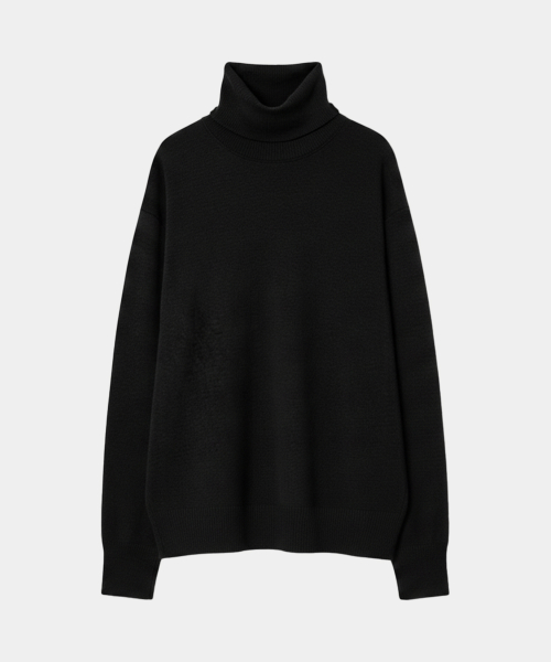 Базовая водолазка в рубчик с высоким горлом, 2 Colors